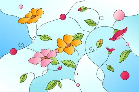 Gradient stained glass background Ilustración de archivo