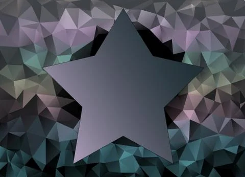 Gradient Star On Luxury Abstract Low Poly Polygonal Background Vector Stock Illustration