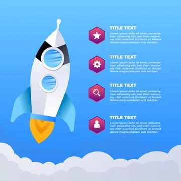 Gradient startup infographic Stock Illustration