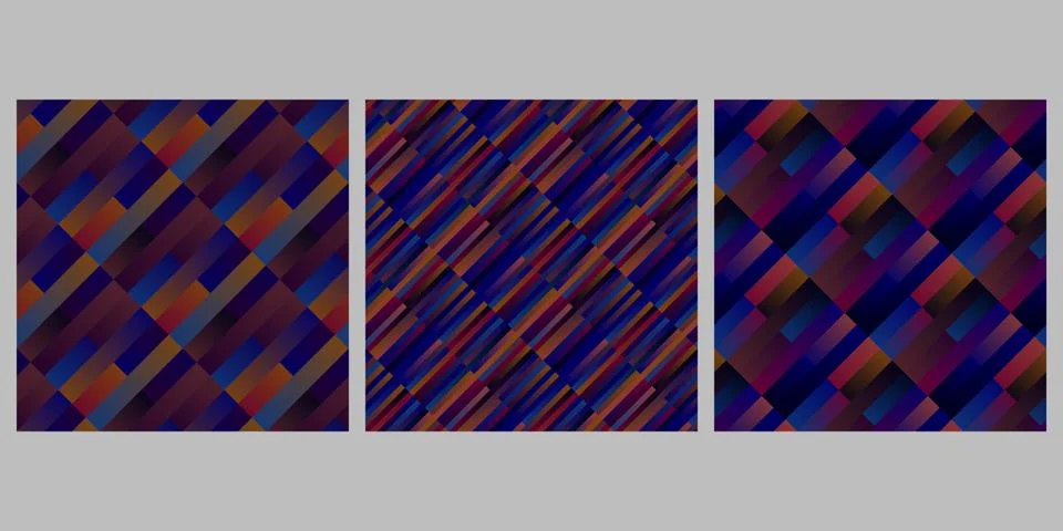 Gradient stripe pattern background set - abstract vector graphic designs Illustrazione stock