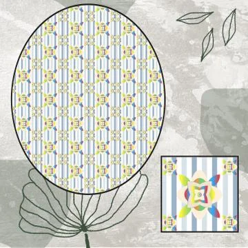 Gradient Stripe Repeat Pattern Design Stock Illustration