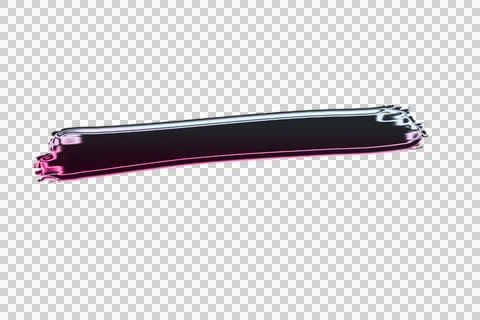 Gradient striped ribbon with metallic clasp and looping ends in pink and silver Stock Illustration