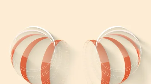 Gradient stripes modern abstract simple shapes 3D video loop Stock Footage 168683069