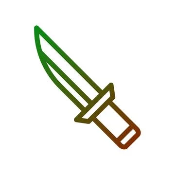 Gradient Style Dagger Icon Illustration Image Stock Illustration