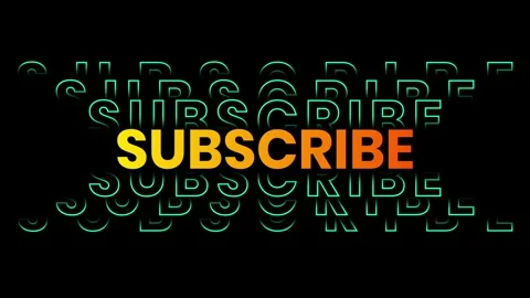 Gradient subscribe title with kinetic text dynamic headline animation Stock Footage 347777388