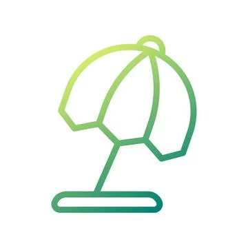 Gradient Summer Beach Umbrella Icon Illustration Stock Illustration