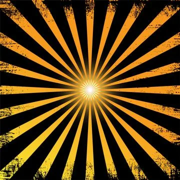 Gradient sunburst background with grunge style. Stock Illustration