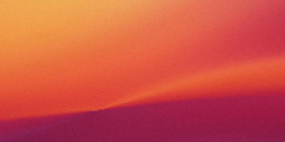 A gradient sunset blending warm hues over a distant, shadowed landscape horiz Stock Illustration