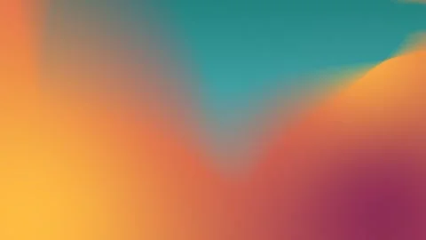 Gradient with teal, orange, yellow hues blending smoothly. Seamless loop Vídeo Stock 309956232