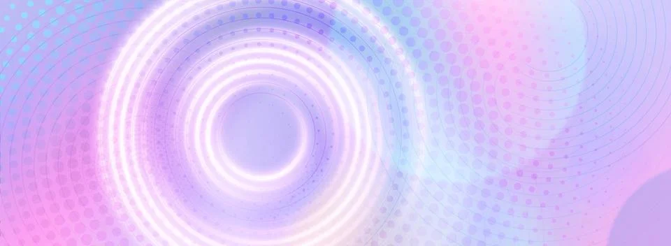 Gradient tech grey background, halftones, circles Illustrazione stock
