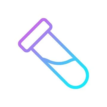Gradient Test Tube Icon for Science and Research Stock Illustration