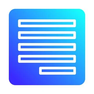 Gradient Text Document Icon for UI and UX Design Illustrazione stock