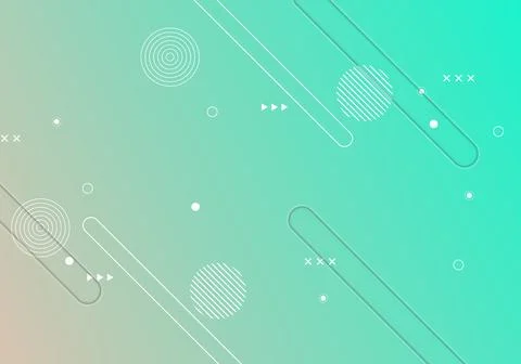 Gradient texture with memphis elements. Stock Illustration
