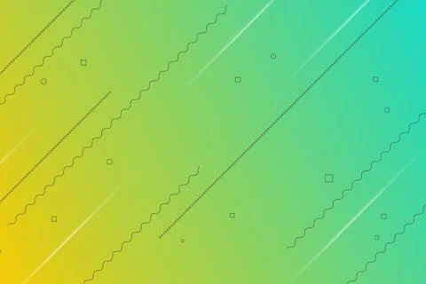 Gradient texture with memphis elements. Stock Illustration