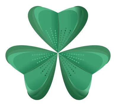 Gradient three leaf clover Stock Illustration