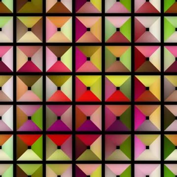 Gradient Tiling Geometric Grid. Seamless Multicolor Pattern イラスト素材