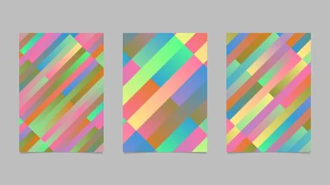 Gradient trendy diagonal rectangle page template background set イラスト素材