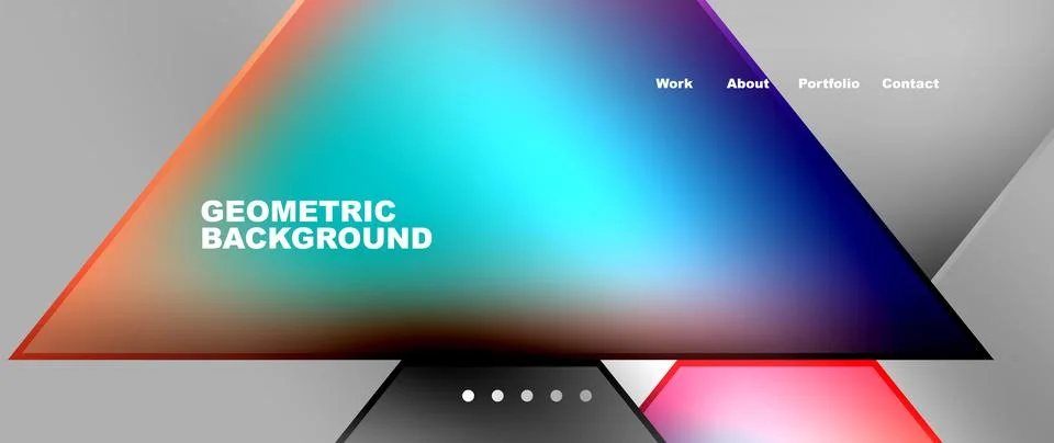 Gradient triangle geometric minimal wallpaper イラスト素材