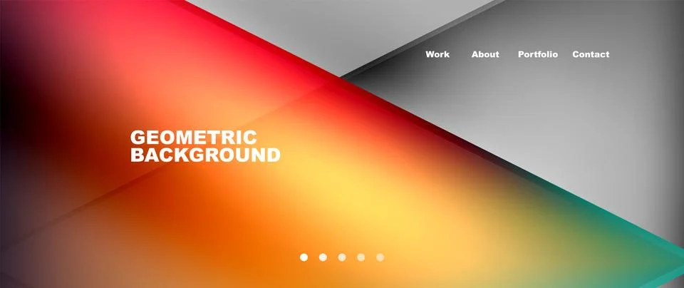 Gradient triangle geometric minimal wallpaper Illustrazione stock