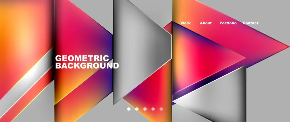 Gradient triangle geometric minimal wallpaper Stock Illustration