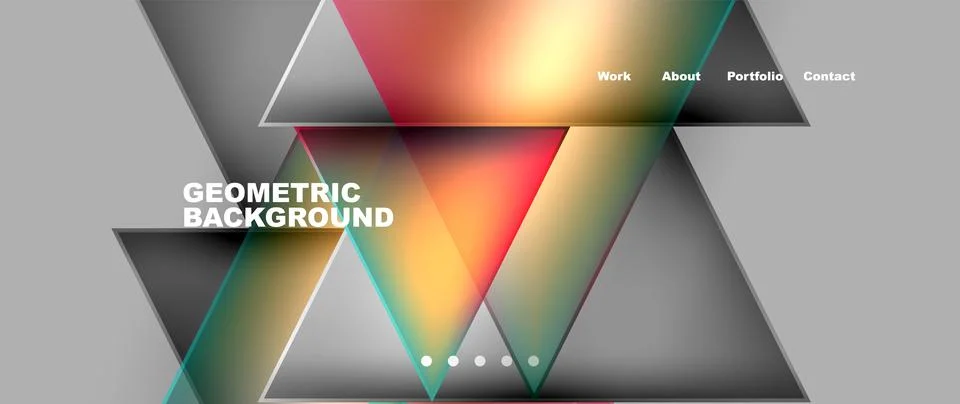 Gradient triangle geometric minimal wallpaper Stock Illustration