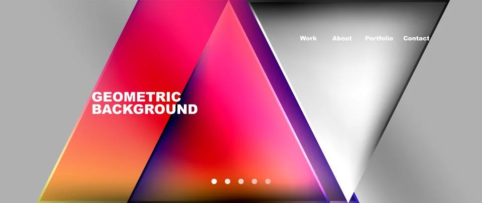 Gradient triangle geometric minimal wallpaper Stock Illustration