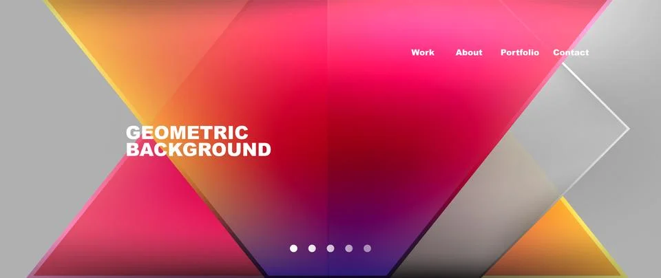 Gradient triangle geometric minimal wallpaper Illustrazione stock