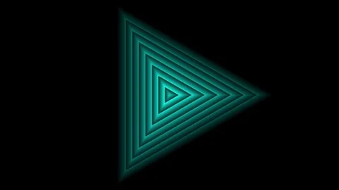 Gradient triangle radio wave Animation Isolated on Black Background Stock Footage 320624097