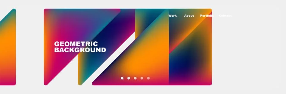 Gradient triangles composition with bright fluid colors. Vector Illustration For Stock Illustration