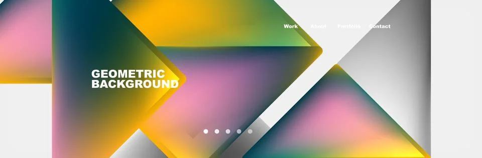 Gradient triangles composition with bright fluid colors. Vector Illustration For Stock Illustration
