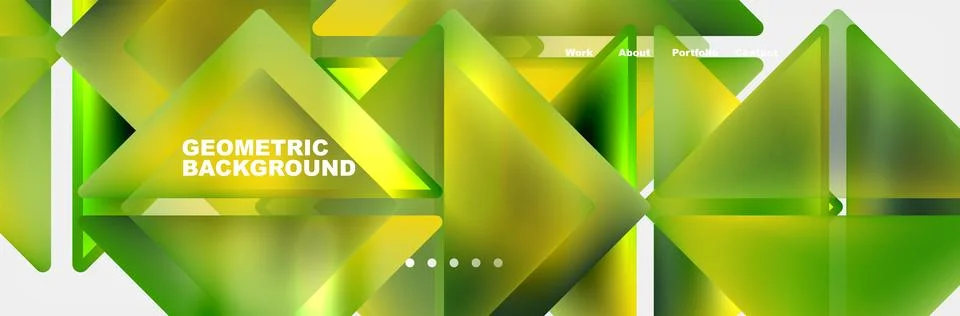 Gradient triangles composition with bright fluid colors. Vector Illustration For Stock-Illustration