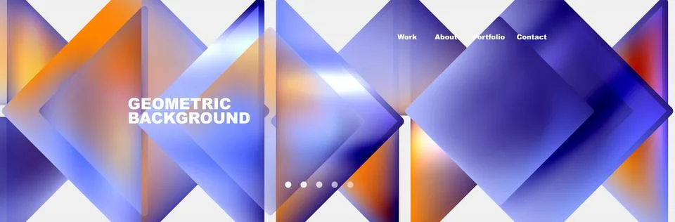 Gradient triangles composition with bright fluid colors. Vector Illustration For Stock Illustration