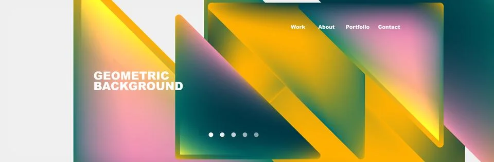 Gradient triangles composition with bright fluid colors. Vector Illustration For Stock Illustration