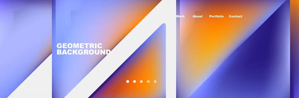 Gradient triangles composition with bright fluid colors. Vector Illustration For Stock Illustration