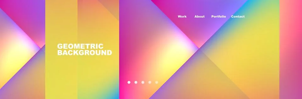 Gradient triangles composition with bright fluid colors. Vector Illustration For Stock Illustration