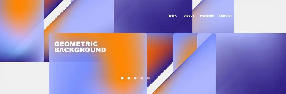 Gradient triangles composition with bright fluid colors. Vector Illustration For Stock-Illustration