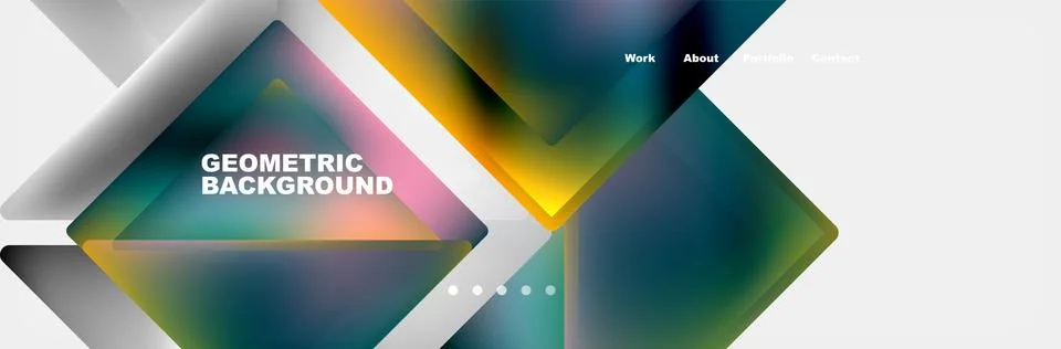 Gradient triangles composition with bright fluid colors. Vector Illustration For Stock Illustration