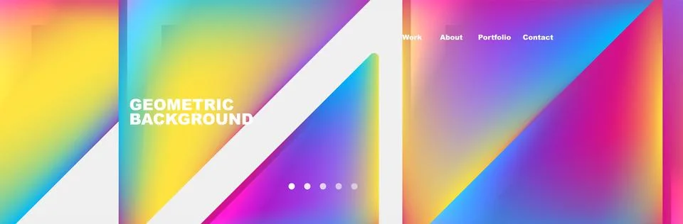 Gradient triangles composition with bright fluid colors. Vector Illustration For Stock Illustration