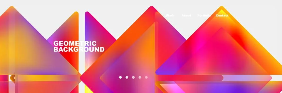 Gradient triangles composition with bright fluid colors. Vector Illustration For Stock Illustration