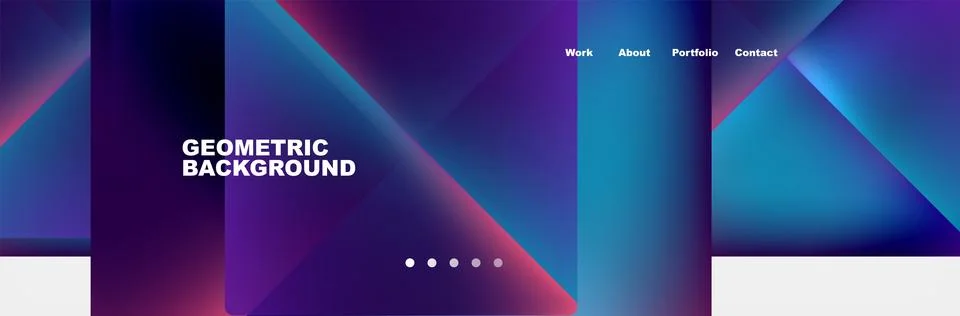 Gradient triangles composition with bright fluid colors. Vector Illustration For イラスト素材