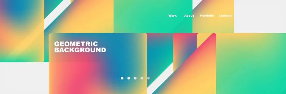 Gradient triangles composition with bright fluid colors. Vector Illustration For Stock Illustration