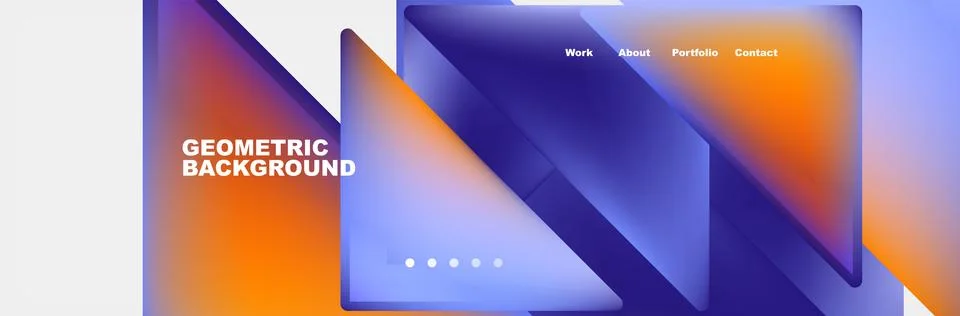 Gradient triangles composition with bright fluid colors. Vector Illustration For Stock Illustration