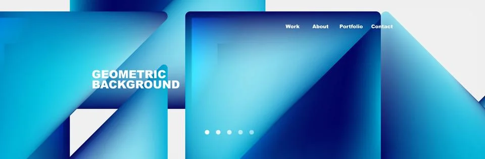 Gradient triangles composition with bright fluid colors. Vector Illustration For Illustrazione stock