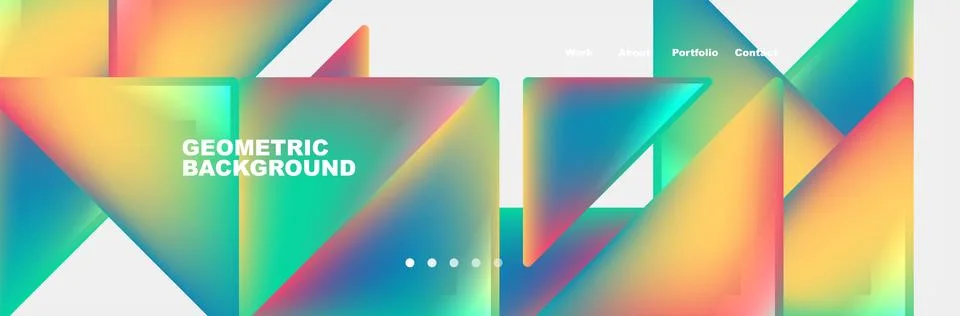 Gradient triangles composition with bright fluid colors. Vector Illustration For Stock Illustration
