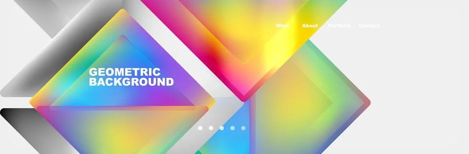 Gradient triangles composition with bright fluid colors. Vector Illustration For Stock Illustration