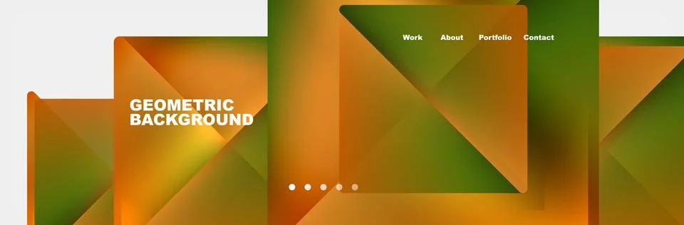 Gradient triangles composition with bright fluid colors. Vector Illustration For Stock-Illustration