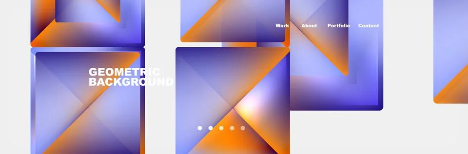 Gradient triangles composition with bright fluid colors. Vector Illustration For Stock Illustration