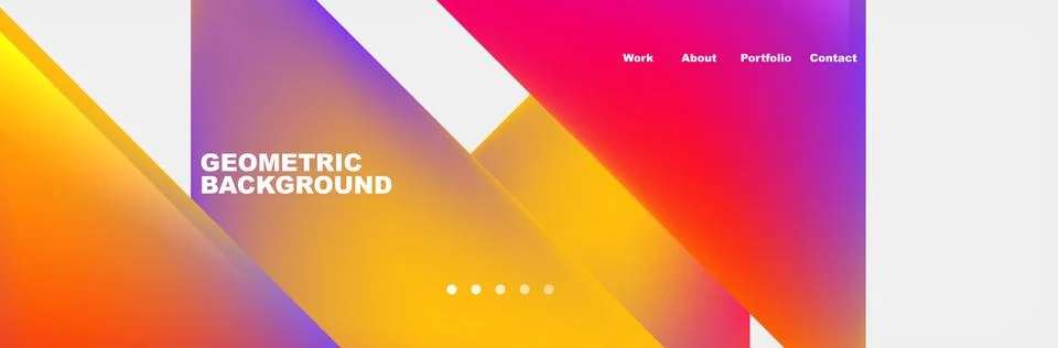 Gradient triangles composition with bright fluid colors. Vector Illustration For Illustrazione stock