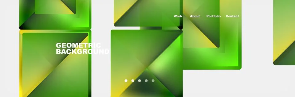 Gradient triangles composition with bright fluid colors. Vector Illustration For Illustrazione stock