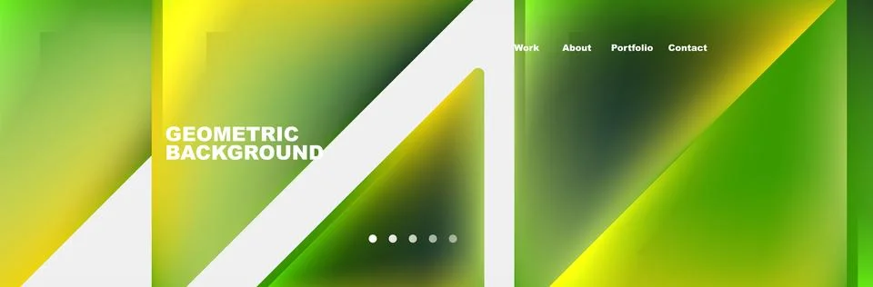 Gradient triangles composition with bright fluid colors. Vector Illustration For Illustrazione stock
